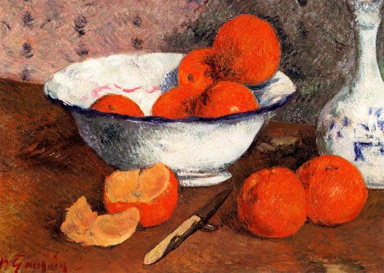 Still life with oranges gaughin